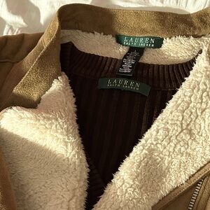 Polo Ralph Lauren Winter Pair - Brown Cardigan with Furry Coat